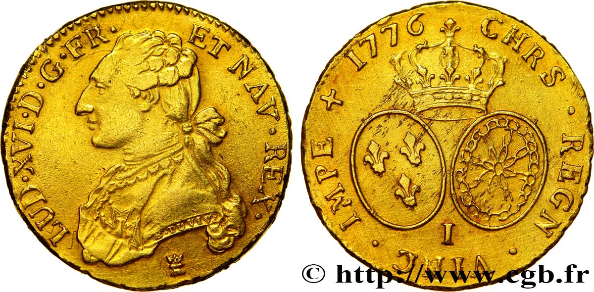 LOUIS XVI Double louis d’or aux écus ovales 1776 Limoges q.SPL