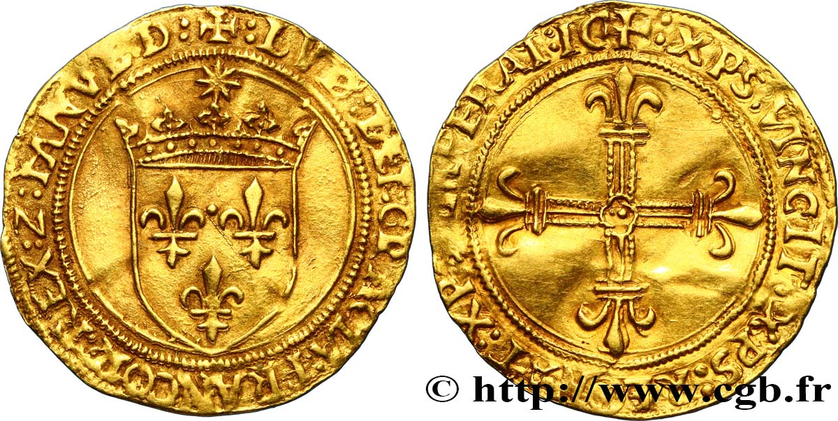 LOUIS XII LE PÈRE DU PEUPLE Écu d or au soleil c. 1507-1512 Gênes TTB+