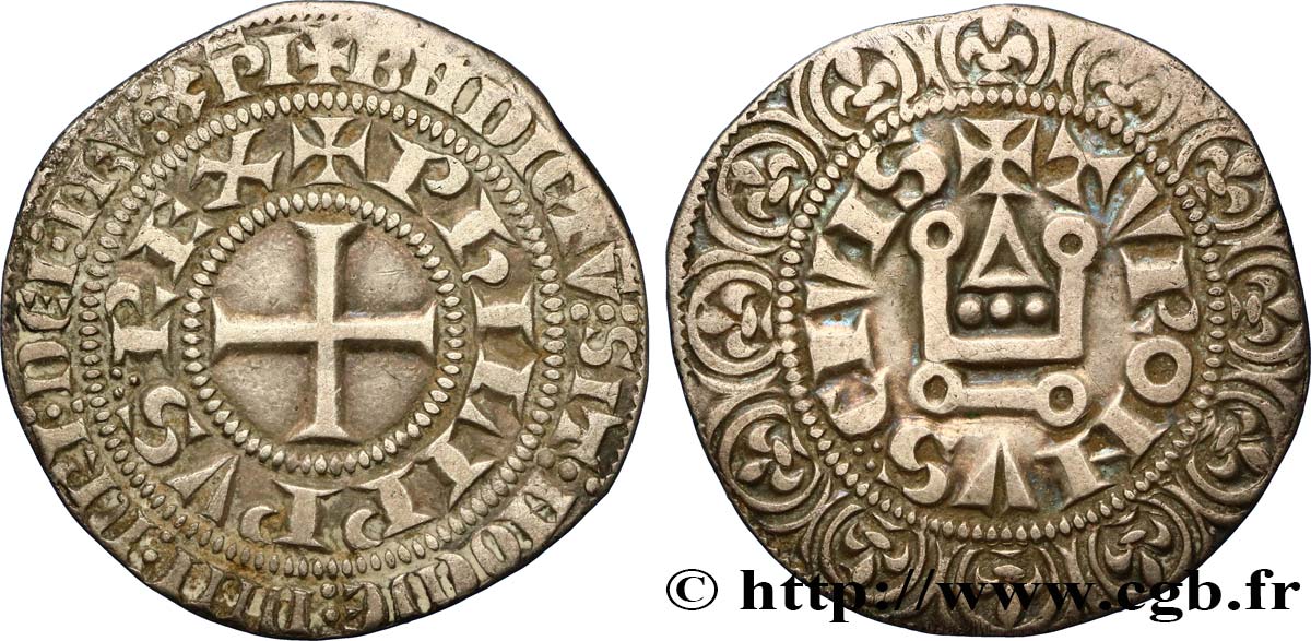 PHILIPPE IV LE BEL Gros tournois à l&nbsp;O rond n.d. s.l. TTB