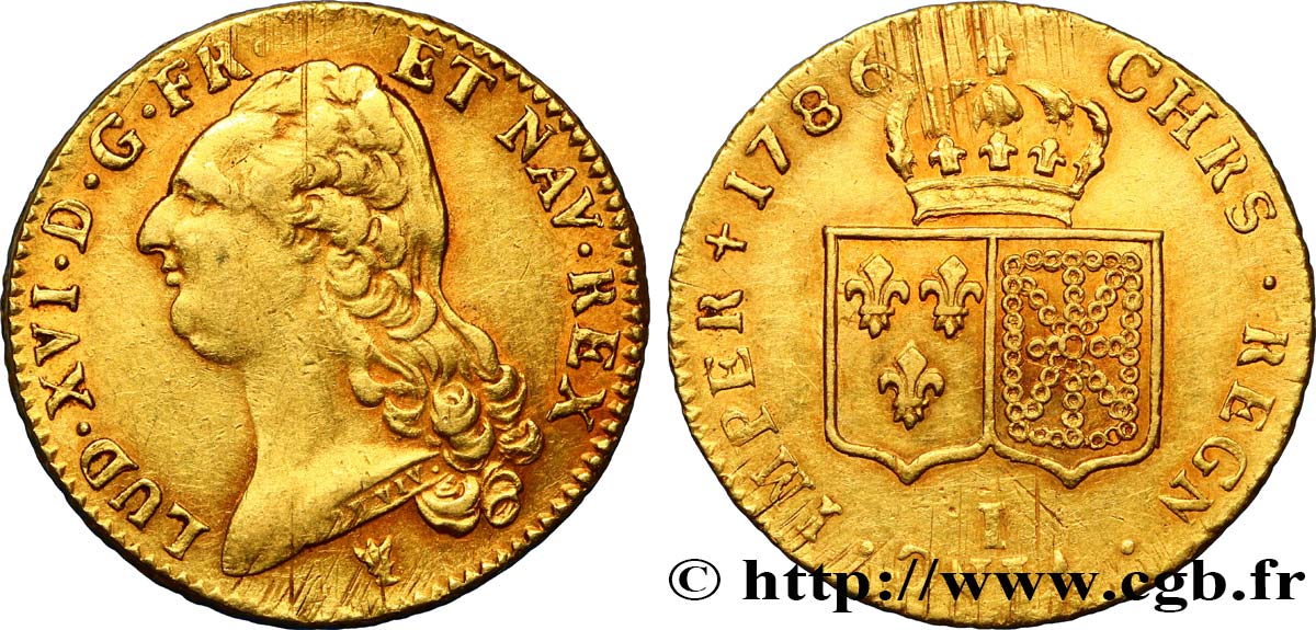 LOUIS XVI Double louis d’or aux écus accolés 1786 Limoges BB