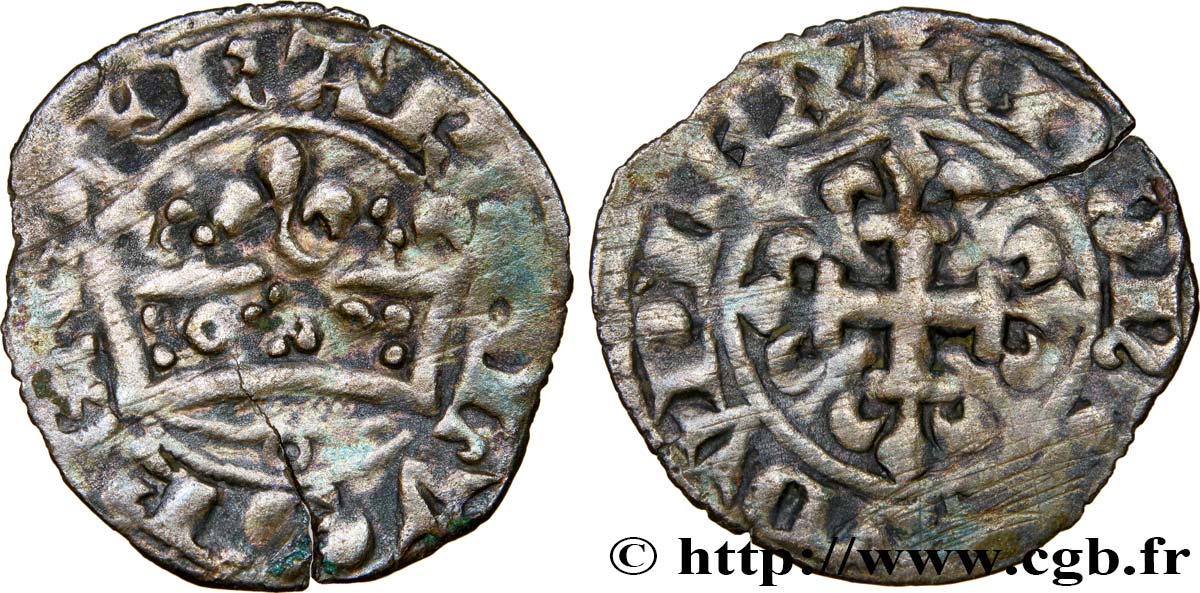 CHARLES IV LE BEL Double parisis n.d. s.l. TB+