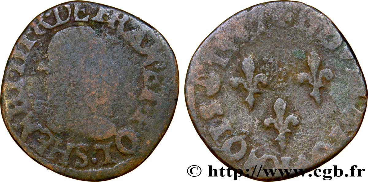 HENRY III Double tournois, type de Troyes n.d. Troyes B