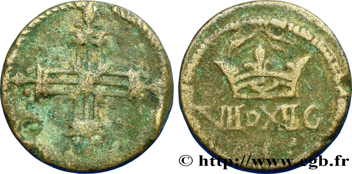 HENRI III TO LOUIS XIV - COIN WEIGHT Poids monétaire pour le quart d’écu n.d.  VF