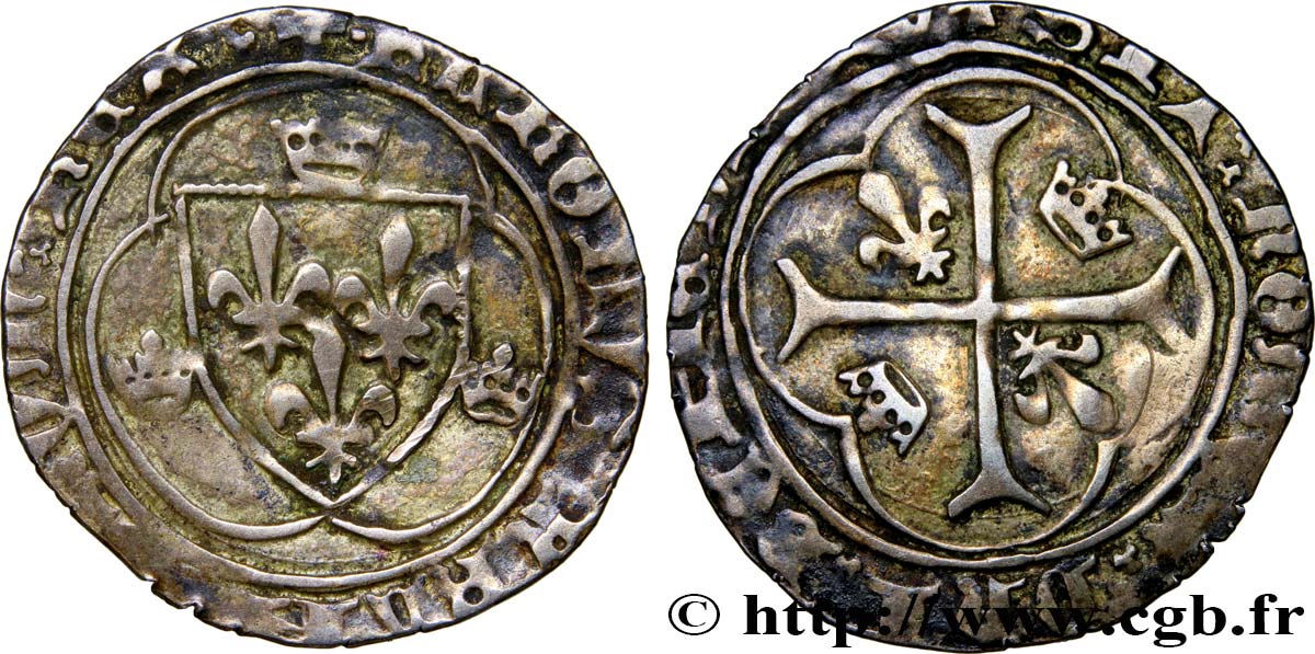 CHARLES VII  THE WELL SERVED  Blanc à la couronne n.d. Angers VF