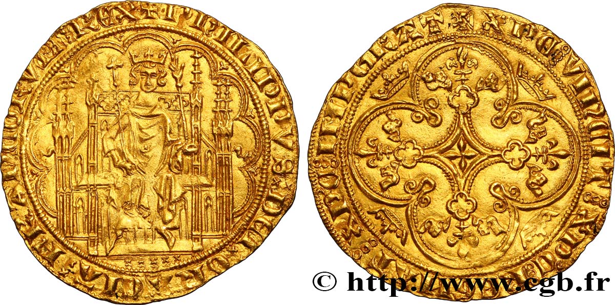 FELIPE VI OF VALOIS Chaise d or 17/07/1346  EBC