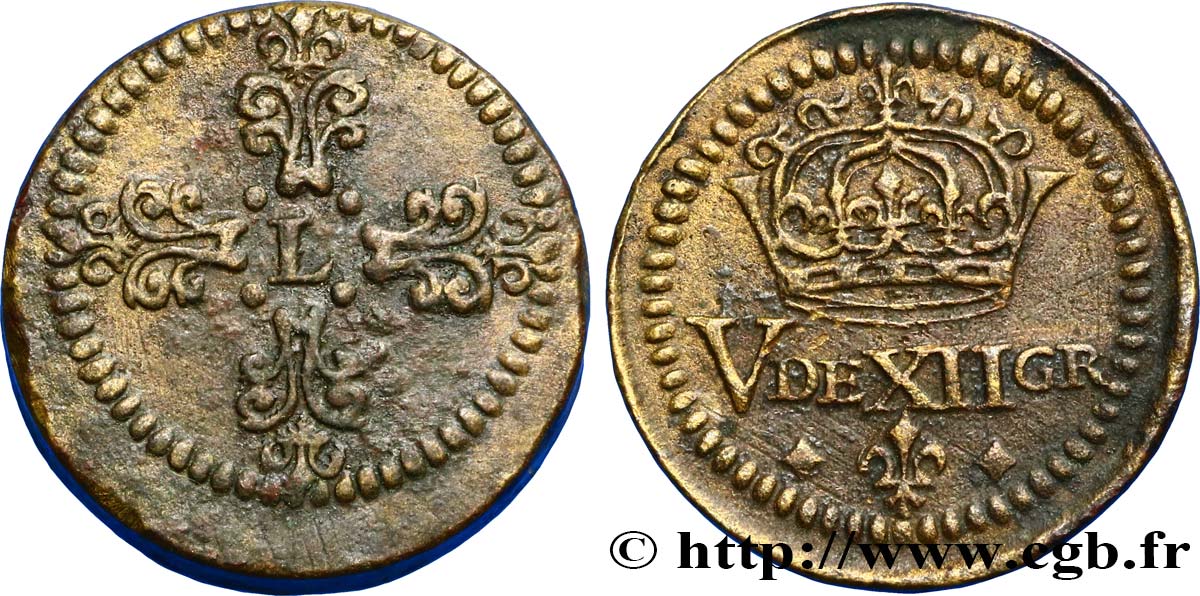 LOUIS XIII  Poids monétaire pour le demi-franc de forme circulaire n.d.  fVZ
