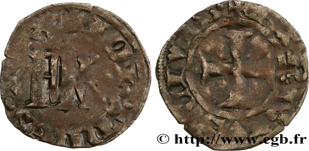 JUAN II  THE GOOD  Denier parisis, 6e type 05/12/1360  BC