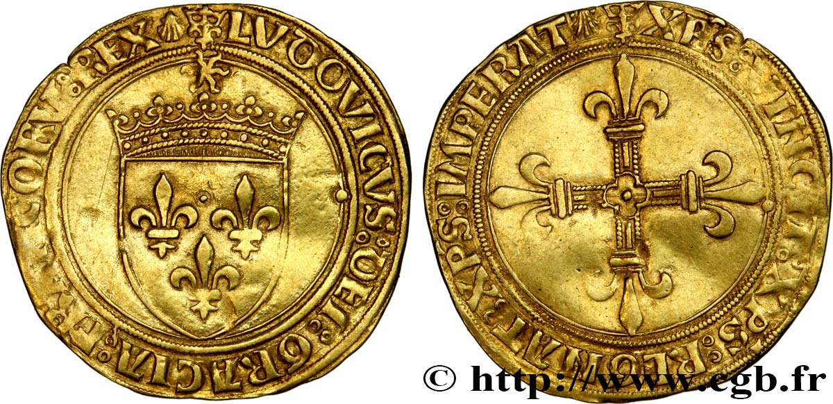 LOUIS XII  Écu d or au soleil 25/04/1498 Poitiers MBC
