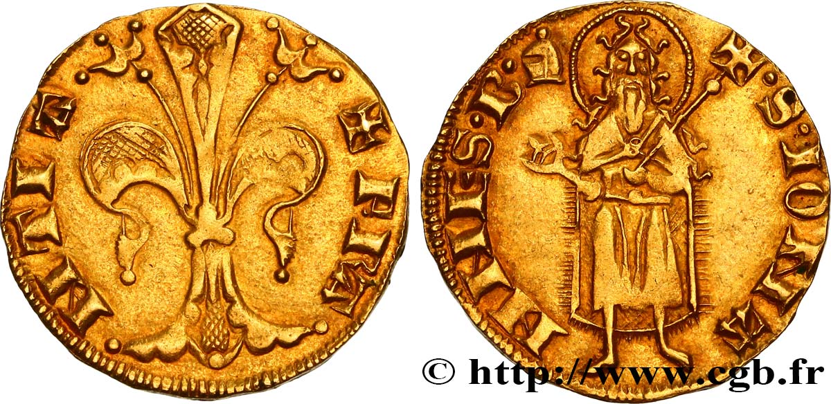 JEAN II LE BON Florin d or c. 1340-1370 Montpellier ou Toulouse TTB+/SUP
