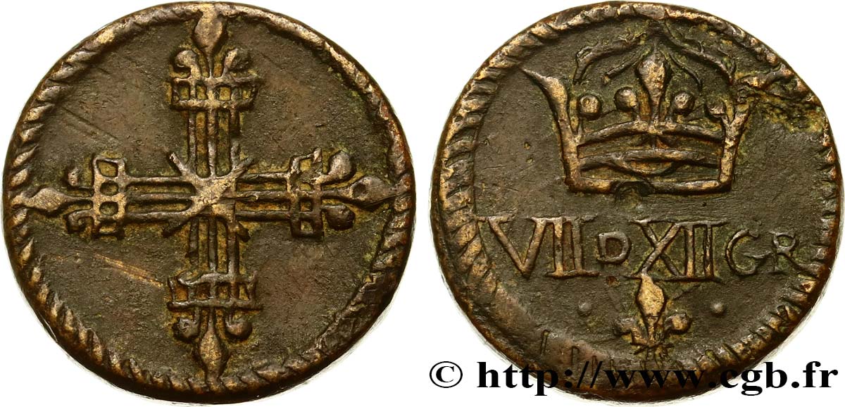 HENRI III TO LOUIS XIV - COIN WEIGHT Poids monétaire pour le quart d’écu n.d.  XF