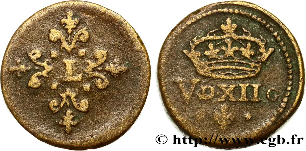 LOUIS XIII  Poids monétaire pour le demi-franc de forme circulaire n.d.  BC