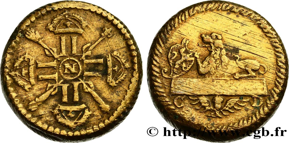 LOUIS XIV  THE SUN KING  Poids monétaire pour le double louis d’or aux insignes n.d. s.l. SS