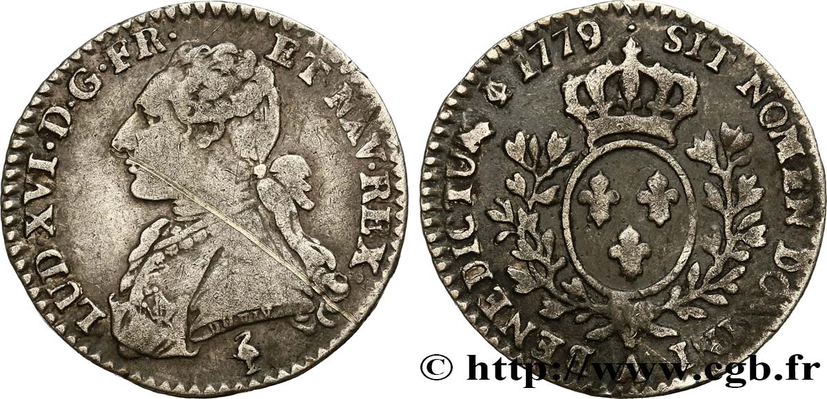 LOUIS XVI Dixième d&nbsp;écu aux branches d&nbsp;olivier 1779 Paris TTB