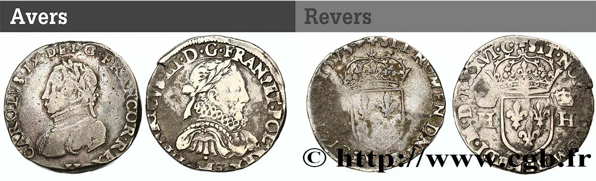 LOTES Lot de 2 monnaies royales n.d. Ateliers divers BC