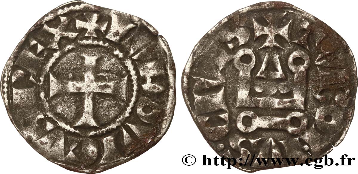 LOUIS IX DIT &nbsp;SAINT LOUIS&nbsp; Denier tournois n.d. s.l. TB