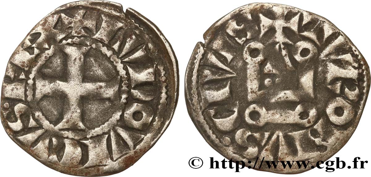 LOUIS IX DIT &nbsp;SAINT LOUIS&nbsp; Denier tournois n.d. s.l. TB