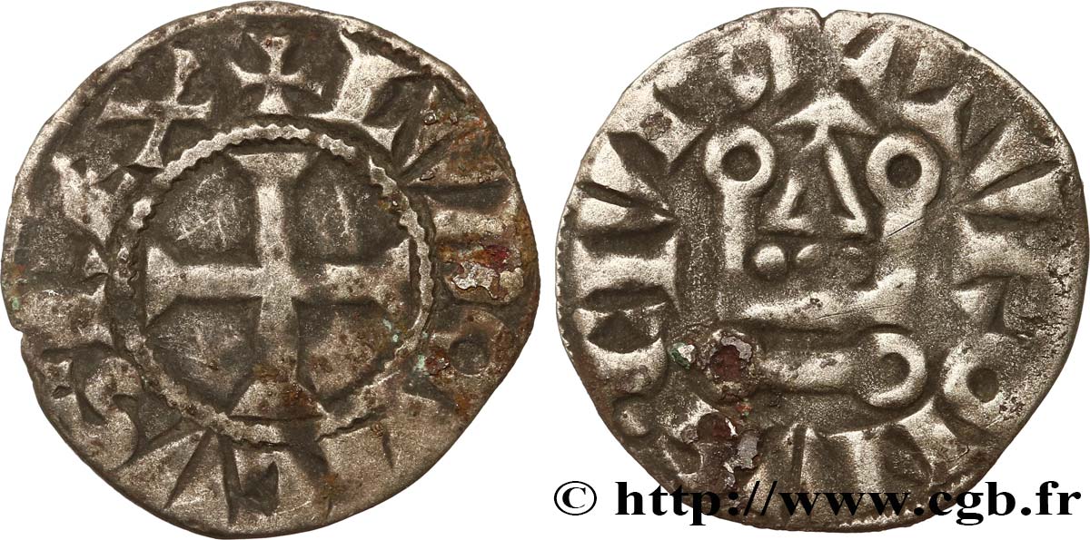 LOUIS IX DIT &nbsp;SAINT LOUIS&nbsp; Denier tournois n.d. s.l. TB