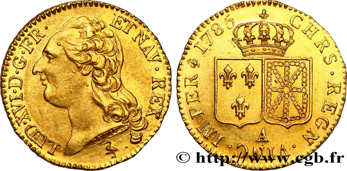 LOUIS XVI Louis d or dit  aux écus accolés  1785 Paris EBC/SC