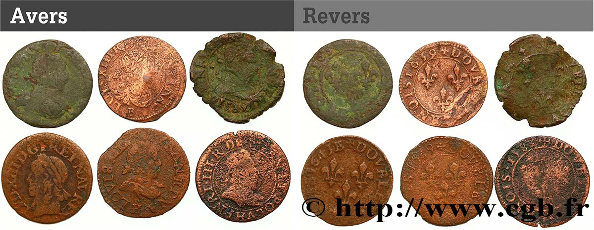 LOTS Lot de 6 doubles tournois n.d. s.l. B+