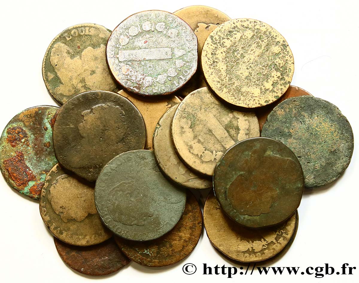 LOTS Lot de vingt pièces de 12 deniers dit  au faisceau , type FRANCOIS et FRANCAIS n.d. s.l. AB