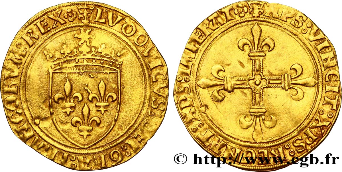 LOUIS XII LE PÈRE DU PEUPLE Écu d or au soleil n.d. Saint-Lô TTB