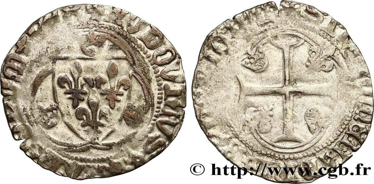LOUIS XI LE PRUDENT Blanc à la couronne n.d. Atelier indéterminé TB