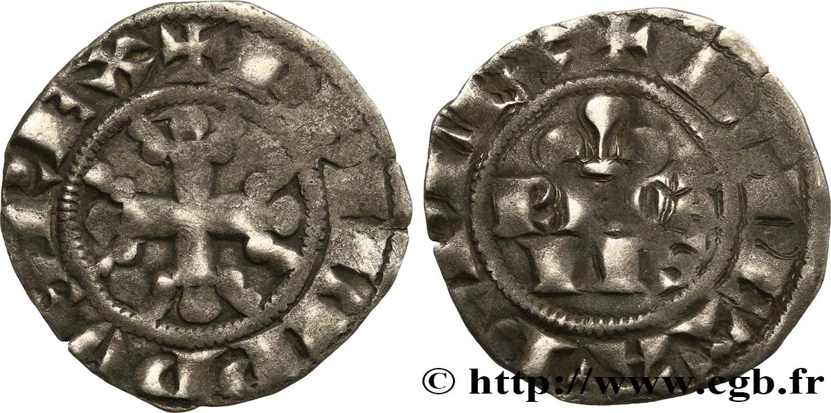 France Mint - Obole \u00e0 l'O rond Dy 224 var besant under the O King PHILIPPE IV the BEL 1285-1314 Rare!