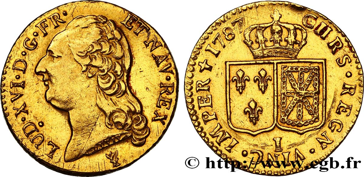 LOUIS XVI Louis d or aux écus accolés 1787 Limoges TTB