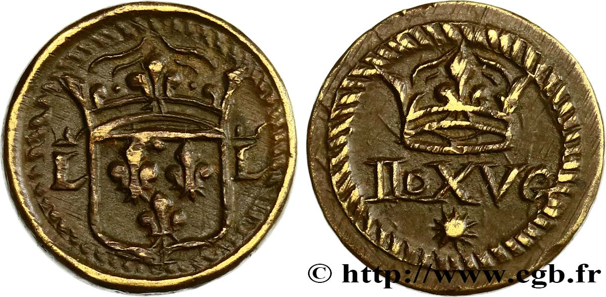 CHARLES IX TO LOUIS XIV - COIN WEIGHT Poids monétaire pour l’écu d’or au soleil n.d. s.l. AU
