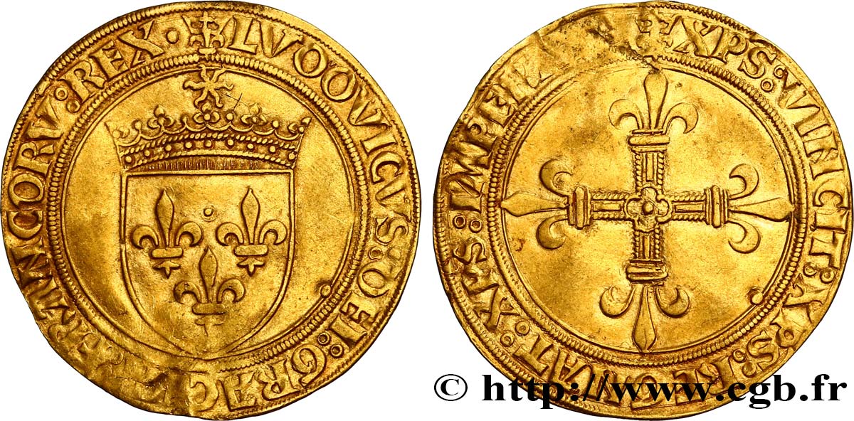 LOUIS XII  Écu d or au soleil 25/04/1498 Saint-Pourçain q.SPL