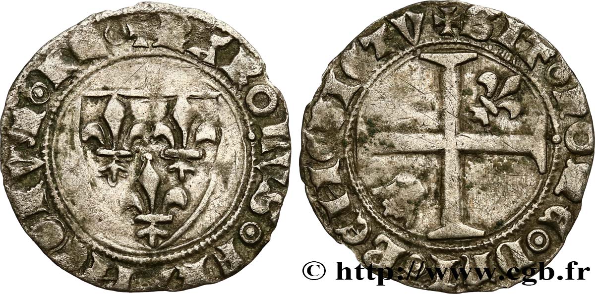 CHARLES VI  THE MAD  OR  THE WELL-BELOVED  Demi-guénar n.d. Toulouse VF