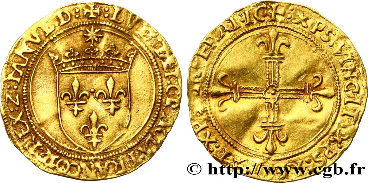 LOUIS XII  Écu d or au soleil c. 1507-1512 Gênes AU