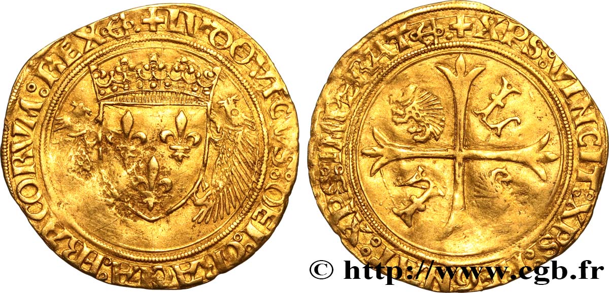 LOUIS XII  Écu d or aux porcs-épics 19/11/1507 Bayonne MBC