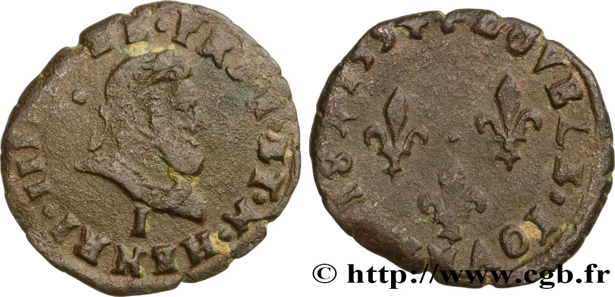 HENRY IV Double tournois, type de Limoges 1594 Limoges fSS