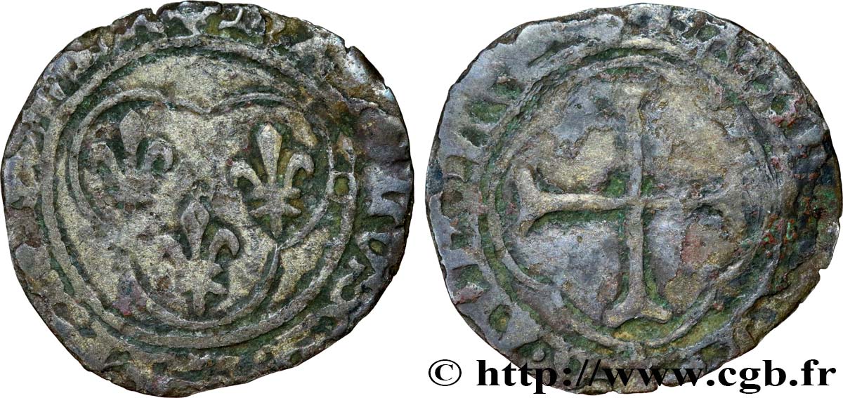 CHARLES VII  THE WELL SERVED  Double tournois n.d. Toulouse fS