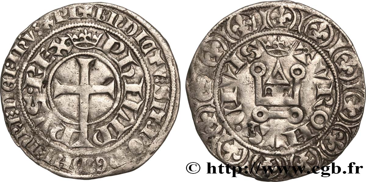 PHILIPPE VI DE VALOIS Gros à la queue n.d. s.l. TTB