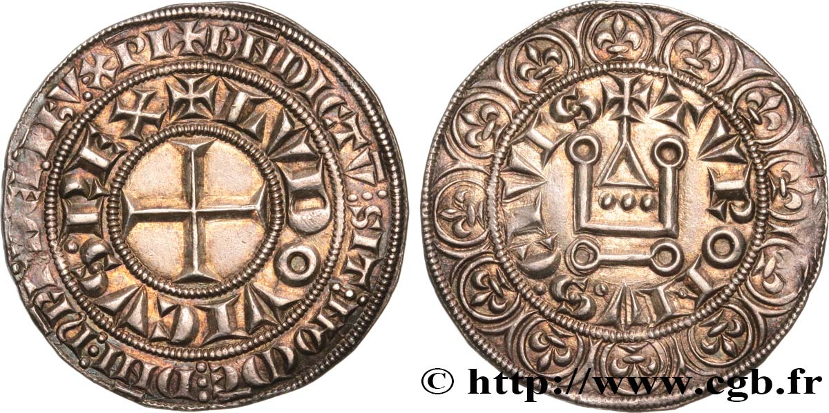 LOUIS IX OF FRANCE CALLED SAINT LOUIS Gros tournois après 1266  AU