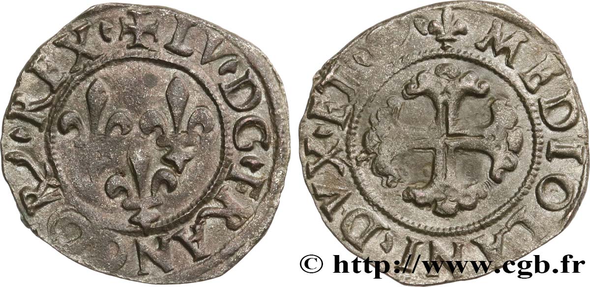 ITALIE - DUCHÉ DE MILAN - LOUIS XII Trillina ou 3 denari n.d. Milan TTB+