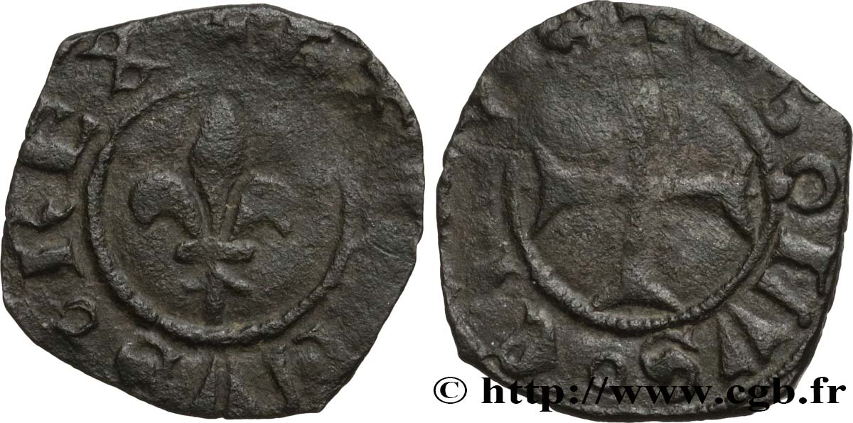 CHARLES VI LE FOU OU LE BIEN AIMÉ Obole n.d. Embrun et Briançon TB+