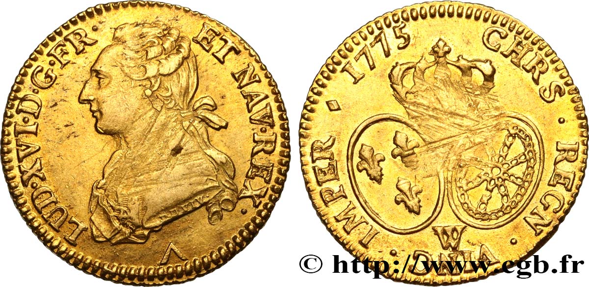 LOUIS XVI Louis d’or aux écus ovales 1775 Lille q.SPL/SPL