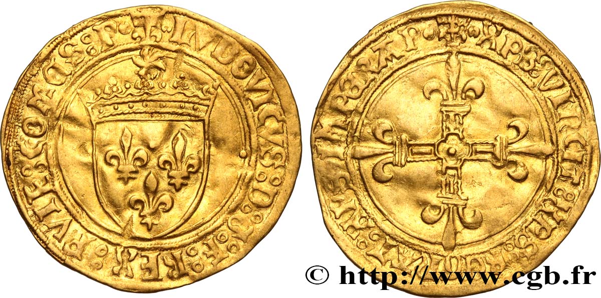 LOUIS XII  Écu d or au soleil de Provence 25/04/1498 Aix-en-Provence SS