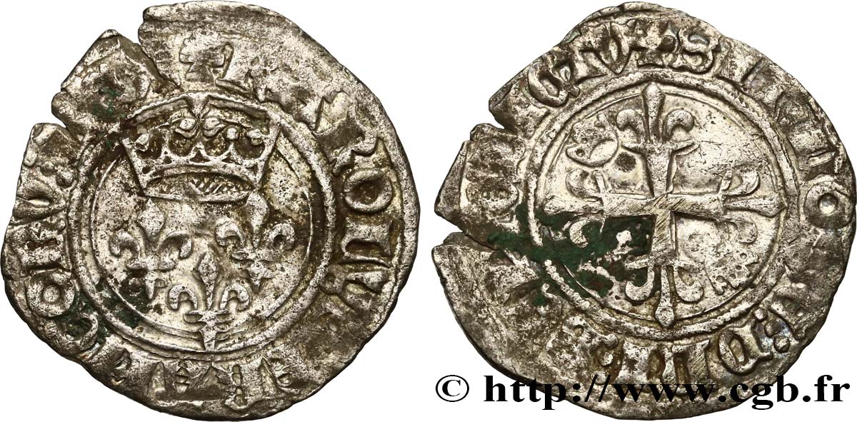 CHARLES VI LE FOU OU LE BIEN AIMÉ Gros dit  florette  n.d. Tours TB+
