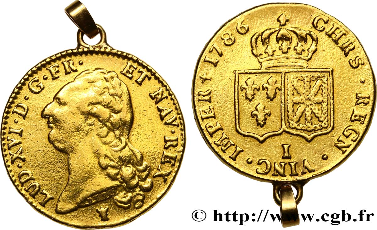 LOUIS XVI Double louis d’or aux écus accolés 1786 Limoges TB+