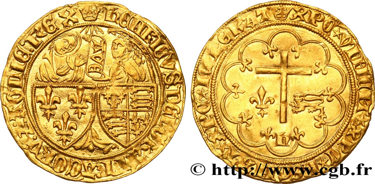 HENRY VI OF LANCASTER Salut d or 06/09/1423 Paris EBC