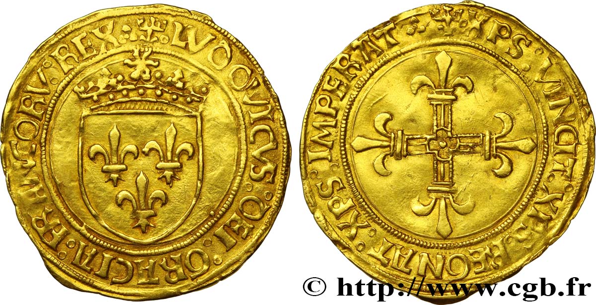 LOUIS XII  Écu d or au soleil 25/04/1498 Lyon q.SPL/SPL