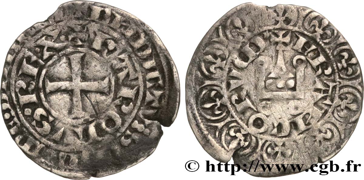 CHARLES IV LE BEL Maille blanche n.d.  TB+