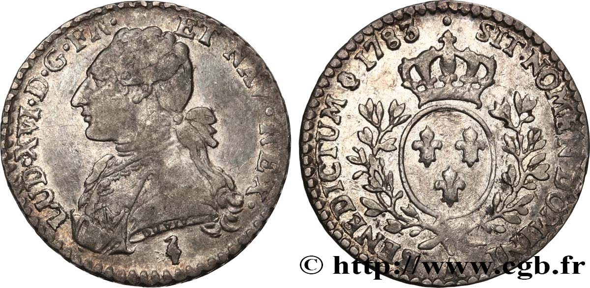 LOUIS XVI Dixième d&nbsp;écu aux branches d&nbsp;olivier 1783 Paris BC+/MBC
