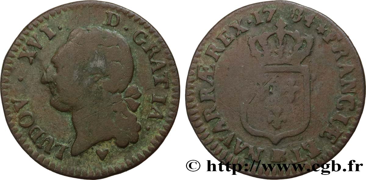 LOUIS XVI Demi-sol dit “à l écu” 1784 Strasbourg TB