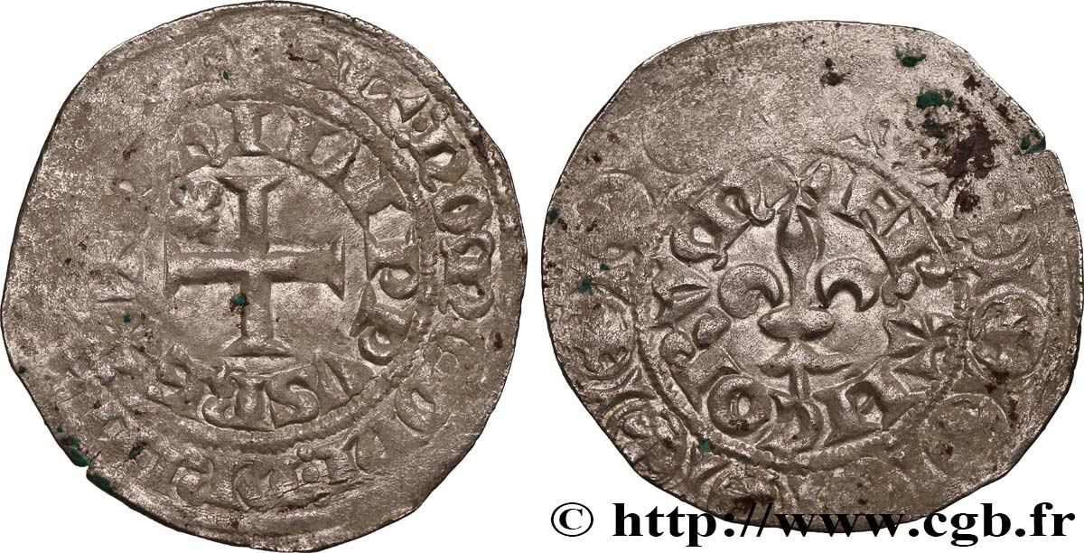 PHILIPPE VI DE VALOIS Gros à la fleur de lis n.d. s.l. TB+