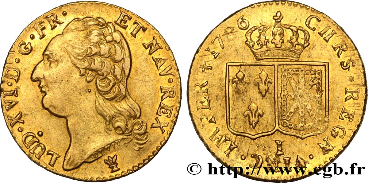 LOUIS XVI Louis d or aux écus accolés 1786 Limoges VZ